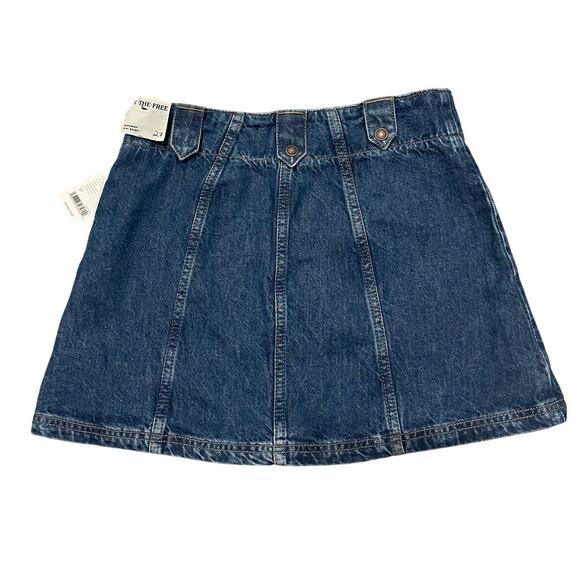 NWT We The Free Denim Runaway Mini Skirt Size 27 - Picture 5 of 7